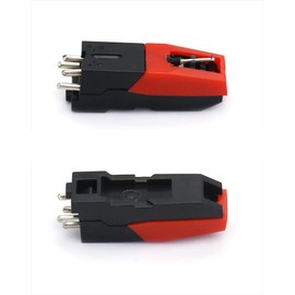 QWORK 2 Stück Ersatz Nadel für Plattenspieler, Universal Saphirspitze Nadel für Meiste Phonograph,Vinyl Plattenspieler