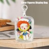 Clear Figures Display Bag, Portable Figures Storage Bag with Keychain,