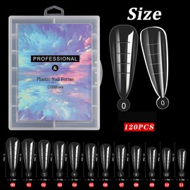 Nageltips-Tips für Gelnägel,Gel Full Cover Nail Tips, Pre-Shaped Halbmatt tips nägel Gelly Nagelspitzen für Acrylnägel-120 Teile, 12 Größen