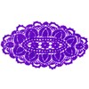 SUNONE11HKA 21 Inch Length Oval Lace Crochet Flowers Doilies Tablecloth