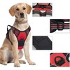 No-Pull Dog Harness Vest Adjustable Outdoor Front Mesh Red