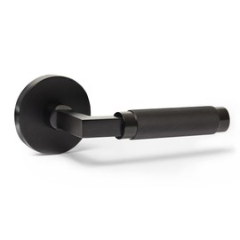 Explore Hardware London Collection Solid Brass Lever Bed & Bath Privacy Door Lock, Matte Black