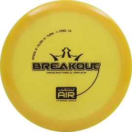 Breakout by Dynamic Discs | Lightweight Lucid Air Plastic | Beginner Disc Golf Fairway Driver (Colors Vary)