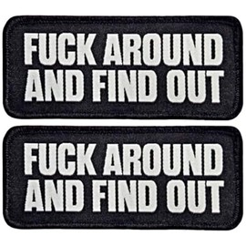 FAFO Mess Around and Find Out Woven Patch | 2pc Iron on or Sew on 3.5" x 1.5" C954