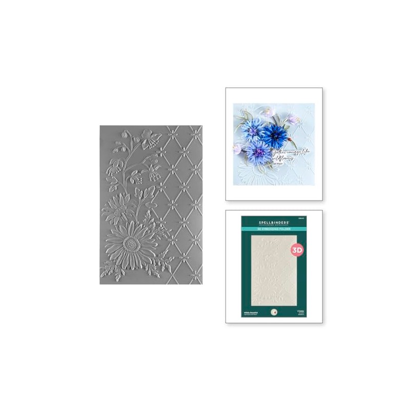 Spellbinders Wildly Beautiful 3D Embossing Folder, White