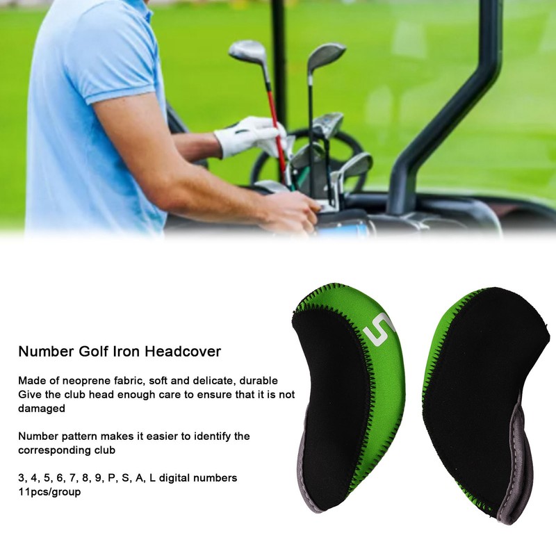 11Pcs/Set Number Golf Iron Headcover Neoprene Golf Club Iron Head