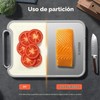 Sumzzz - Tabla de cortar de acero inoxidable para cocina,