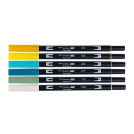 Tombow Dual Brush Pen Set, Lemon Squeezy 6