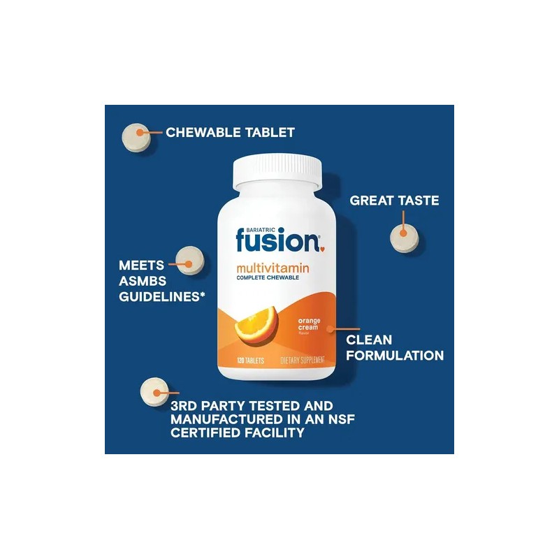 Bariatric Fusion Multivitaminas Masticables Naranja Post Cirugía 120 Tabs