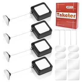 4 Pack Retractable Remote Control Tether Locks,6.5ft Remote Rescue Retractable with Adjustable Locking Cord,TV Remote Finder and Security Lanyard for Game Controllers,Never Lose Your Remote Again