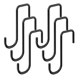 Vinyl Fence Hooks, 6 Pcs Fence Hooks, Stainless Steel Hanging Basket Bracket, Brackets Fence Hooks for Indoor Outdoor Hanging Lights Planters Bird Feeder Gardening Decoration (Brown)