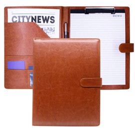NVGFTG A4 Clipboard with Lid, Writing Case A4 Clipboard Folder, Multifunctional Conference Folder A4 with Magnetic Closure, PU Leather Clipboard Folder A4 for Office Classroom
