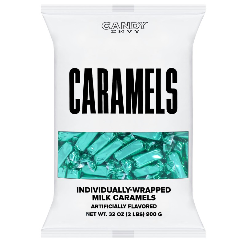 Candy Envy - Individually Wrapped Caramels - Turquoise Wrapper -