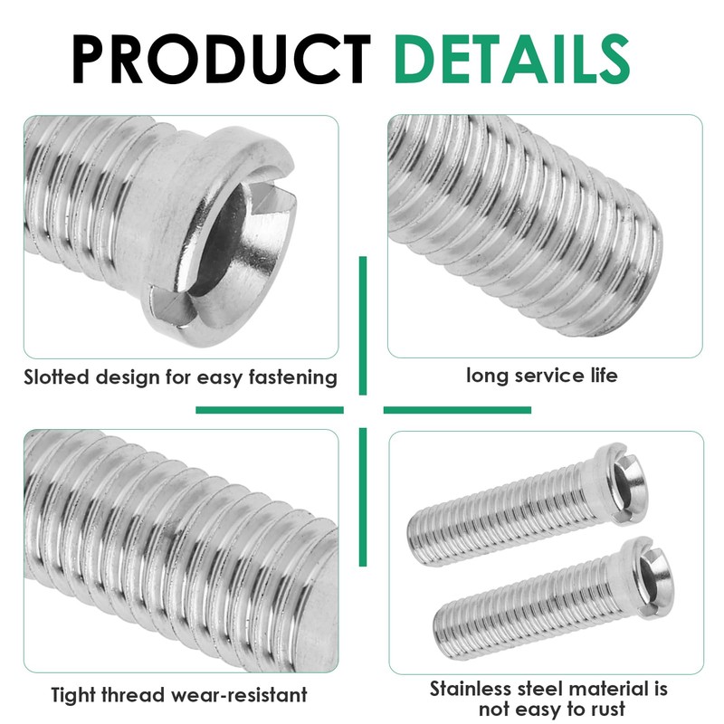 FunWorth 4Pcs 45mm Stainless Steel Hollow Screws, Sink Strainer Replacement