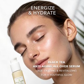 Earth To Skin Tea Time Black Tea All Over Serum – Firming & Hydrating Serum with Kombucha, Glycerin & Squalane – 2.0 fl oz