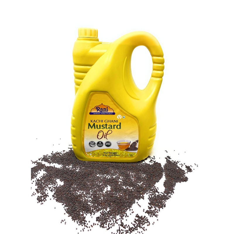 Rani Mustard Oil (Kachi Ghani) 169 Ounce (5 Liter) NON-GMO