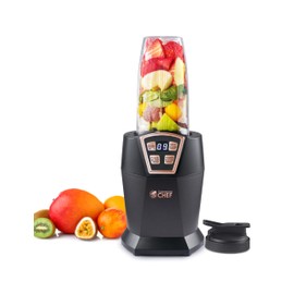 COMMERCIAL CHEF Personal Blender With 3 Modes for Smoothies, Shakes & More - 1000W With 6 Stainless Steel Blades and LED Display