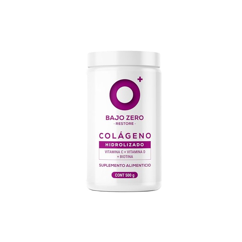 Bajo Zero Restore. Colágeno hidrolizado, Vitamina C, Vitamina D y