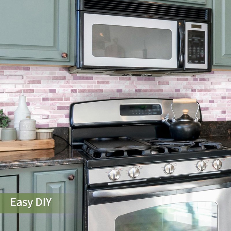 MOONFUN Thicker Design Peel and Stick Tile Backsplash,10 Sheet of