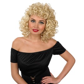 Fun Shack 80's Blonde Curly Wig for Fancy Dress, Blonde Curly Wig, 1980 Blonde Wig Costume Films, 80s Wig for Women Movie One Size
