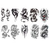 10 Sheets Temporary Tribal Dragon Tattoos Fake Tattoos TBS Tribal