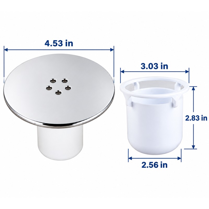 Fast Flow Shower Drain Cover with Hair Trap – Replacement