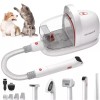 GROMCLIP Quiet Pet Grooming Vacuum Kit 1.8L 3 Suction Modes,