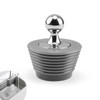 LERANXIN Sink Plug, Spiral Shape Rubber Stopper with Zinc Alloy