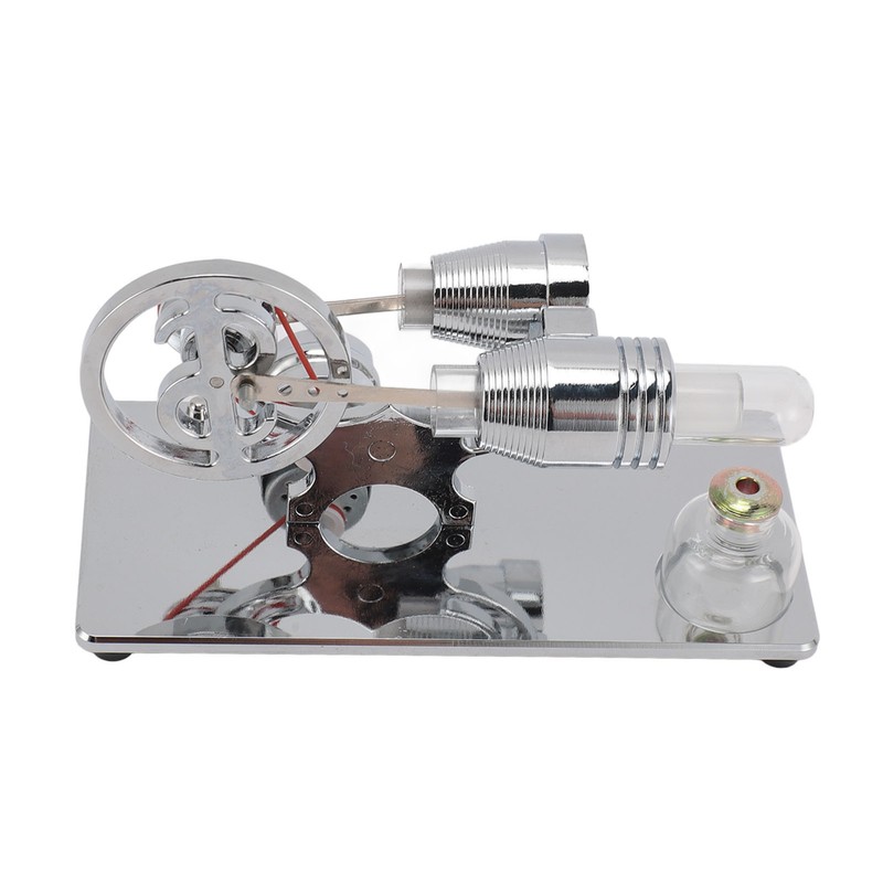 Sterling Engine Model with LED Bulb and Flywheel Stirling Engine