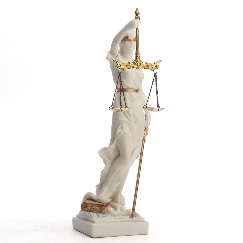 Veronese Design 12 Inch Blind Lady Justice Themis Resin Statue