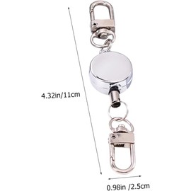 2 Llaveros Retráctiles Con Hebilla Flexible Y Cordón Extensible Porta Credencial Multifuncional Y Llavero Antipérdida Para Trabajo Y Actividades Al Aire Libre Compacto Y Ligero