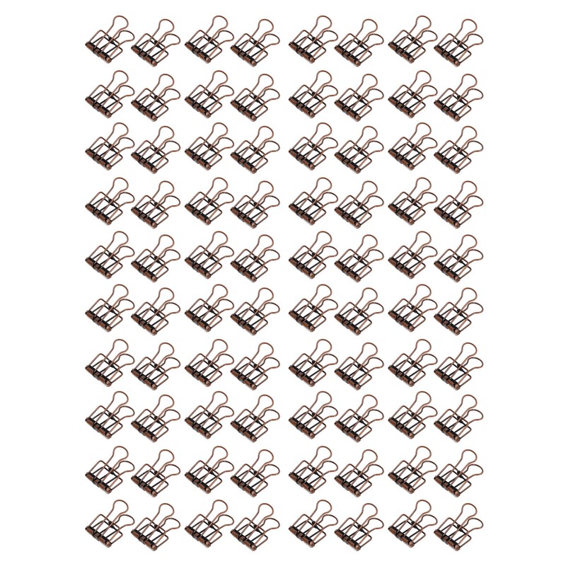 80Pcs Hollow Binder Clips 0.7in Sturdy Metal Hollow Out Strong