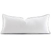 MIULEE Goose Feather Down 14x36 Pillow Insert Set of 1