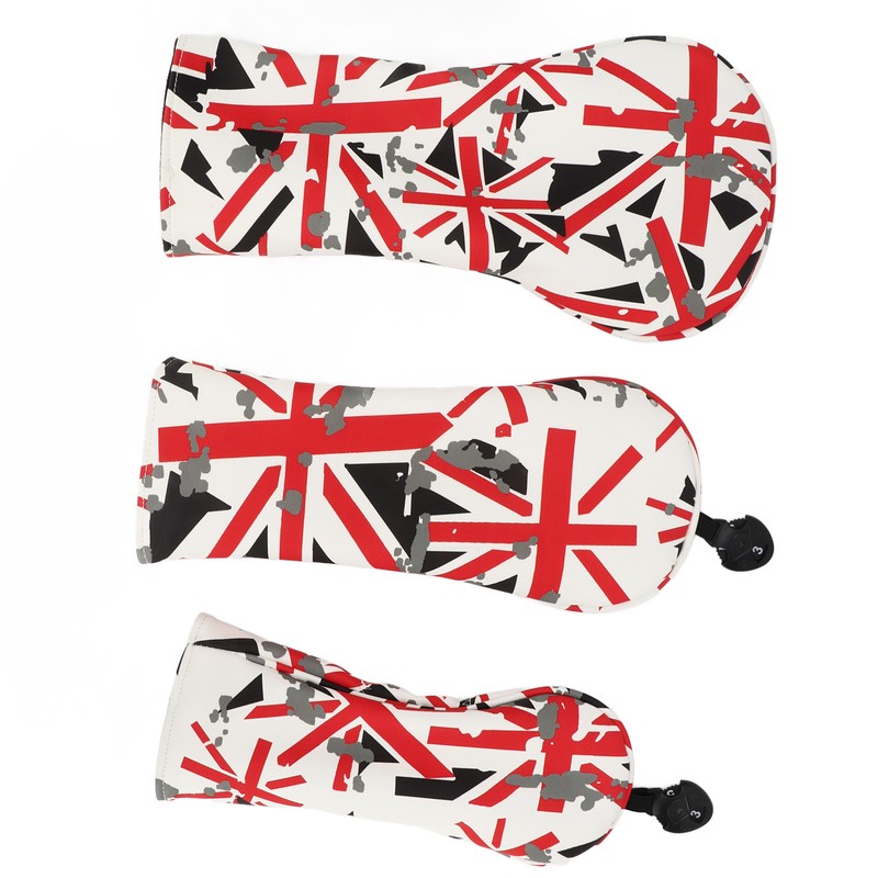 3Pcs Golf Club Head Cover Oxford Cloth British Flag Golf