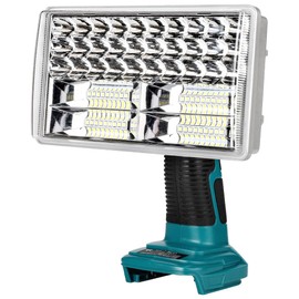 Work Light for Makita 18V Battery, 3300LM Cordless LED Work Light Rechargeable Jobsite Light Portable Flood Light, USB Port, for Car Repair Hiking Camp Garage with 3 Modes & 110°Pivoting(No Battery)