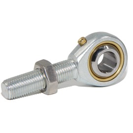 Befenybay 4pcs POSB6 Rod End Bearings 3/8-inch Bore Pre-Lubricated Bearings 3/8-24 Male Thread Right Hand with Jam Nuts