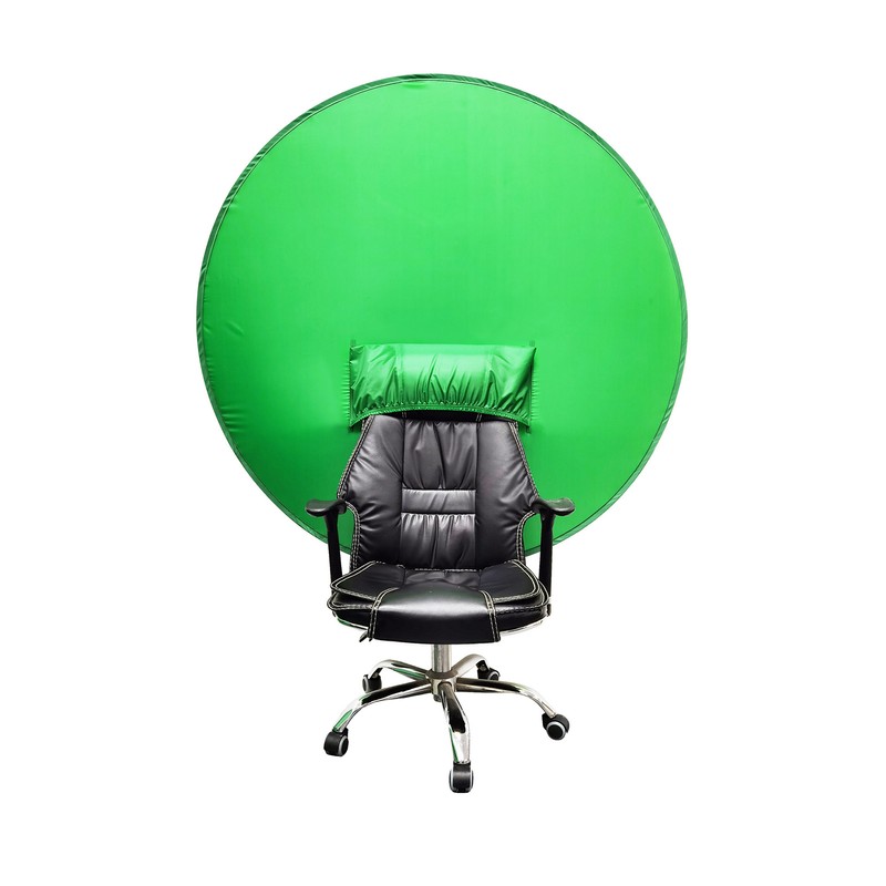 Collapsible Webcam Background Photography Chromakey Green Chair Green Screen Backdrop