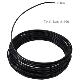 Aluminium Wire Rolls 10m Bendy Craft Silver Wire for Jewelry Making,DIY Sculpture,Modelling Making and Crafts(Black,Diameter-2.0mm)