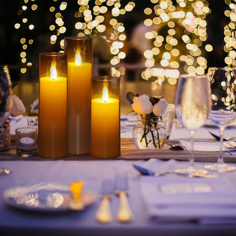 AGPTEK LED Candlelight, Flameless Flicker, Flickering Like Real Flame, Set