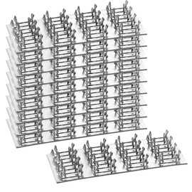 Pronged Truss Plate Flat Mending Plates with Nail Teeth Galvanized Steel Repair Tie Plate Bracket 1 mm Thick 8mm High for Roofing Trusses Wood Timber Connectors (2”x4”, 10)