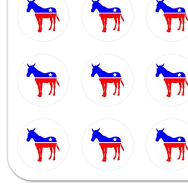 Democrat Donkey Liberal America Political Party 1" Planner Calendar Scrapbooking Crafting Clear Stickers