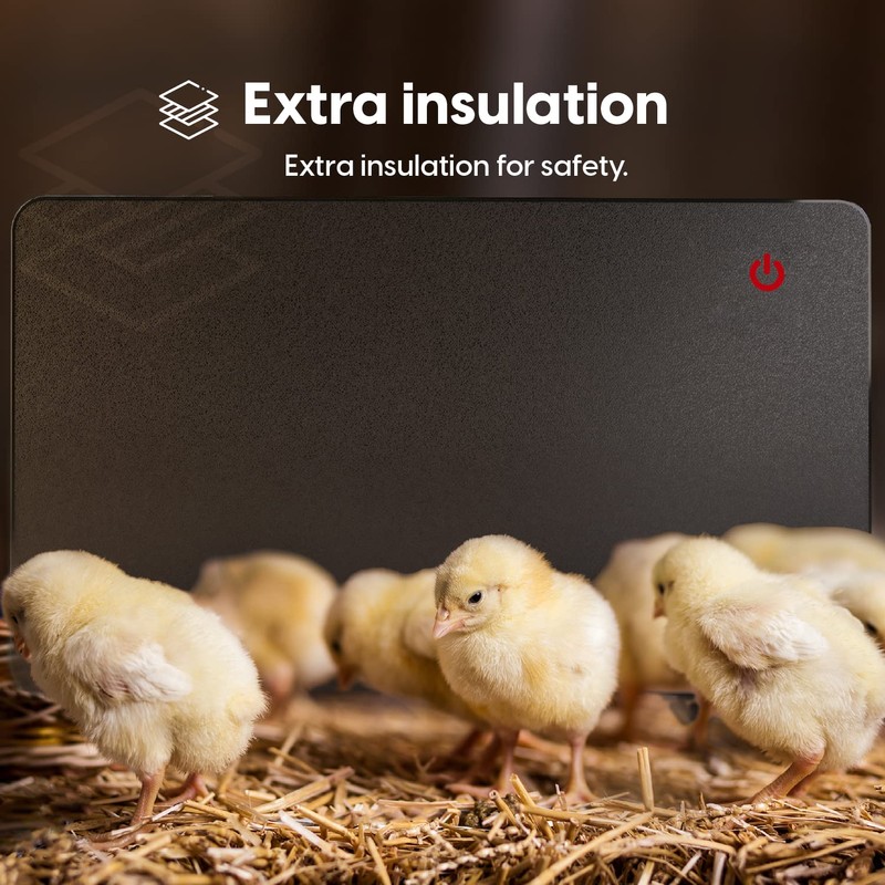 Econohome Safe Chicken Coop Heater, Safer Than Brooder Lamps, Gently