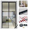 Magnetic Door Screen 90 x 230cm Black - Keep Bugs