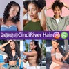 CindiRiver Clip in Hair Extensions,Real Human Hair Water Wave Clip