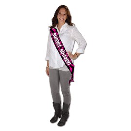 Sweet Sixteen Satin Sash Pack of 2