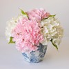 YalzoneMet 3 Pcs Pink Artificial Hydrangea Real Touch Natural Lifelike