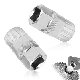 GCNWW 2Pcs for Shimano Cassette Removal Tool, Carbon Steel Lockring Tool for Mountain Bike, Compatible with Shimano Sunrace Sram Dnp 6 7 8 9 10 11 Speed Freewheel & Bottom Bracket Repair