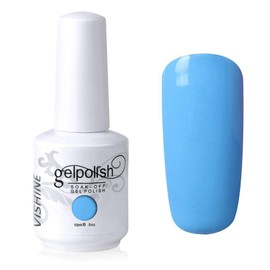 Vishine Nail Salon UV Manicure Polish Soak Off Gel Polish Nail Art Light Skyblue(626)