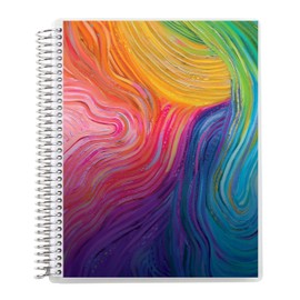 Erin Condren 7"x9" Productivity Platinum Spiral Notebook. Evolve Cover Design. 160 Lined + Checklist Pages for Notes, Journaling, To-Dos, Writing. 80 Lb. Text Weight Paper, Stickers Included