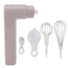 Electric Egg Beater 800mah Rechargeable Cordless Hand Blender Efficient Handheld Stick Mixer for Making Coffee Baking Bread Violet